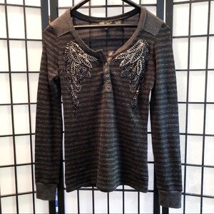 Miss Me Button Up Beaded Cardigan